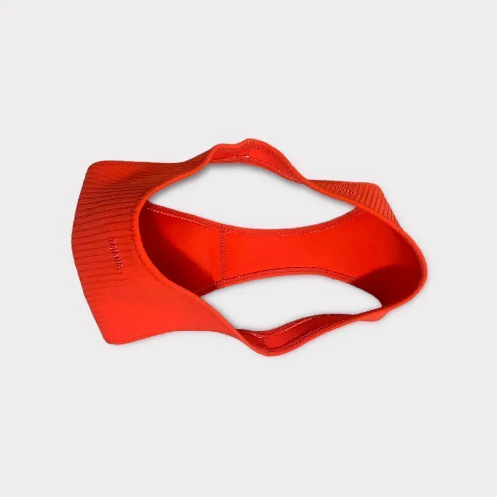 Triangle Orange Bikini Bottom Cheeky Mid Waist